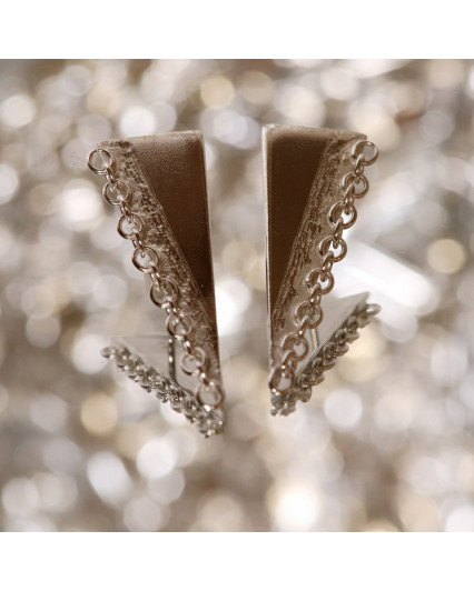 Boucles d'oreilles Triangle Collection Enchainée