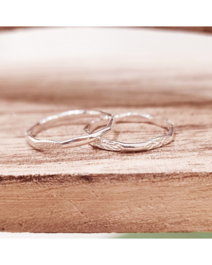 Bague texturée