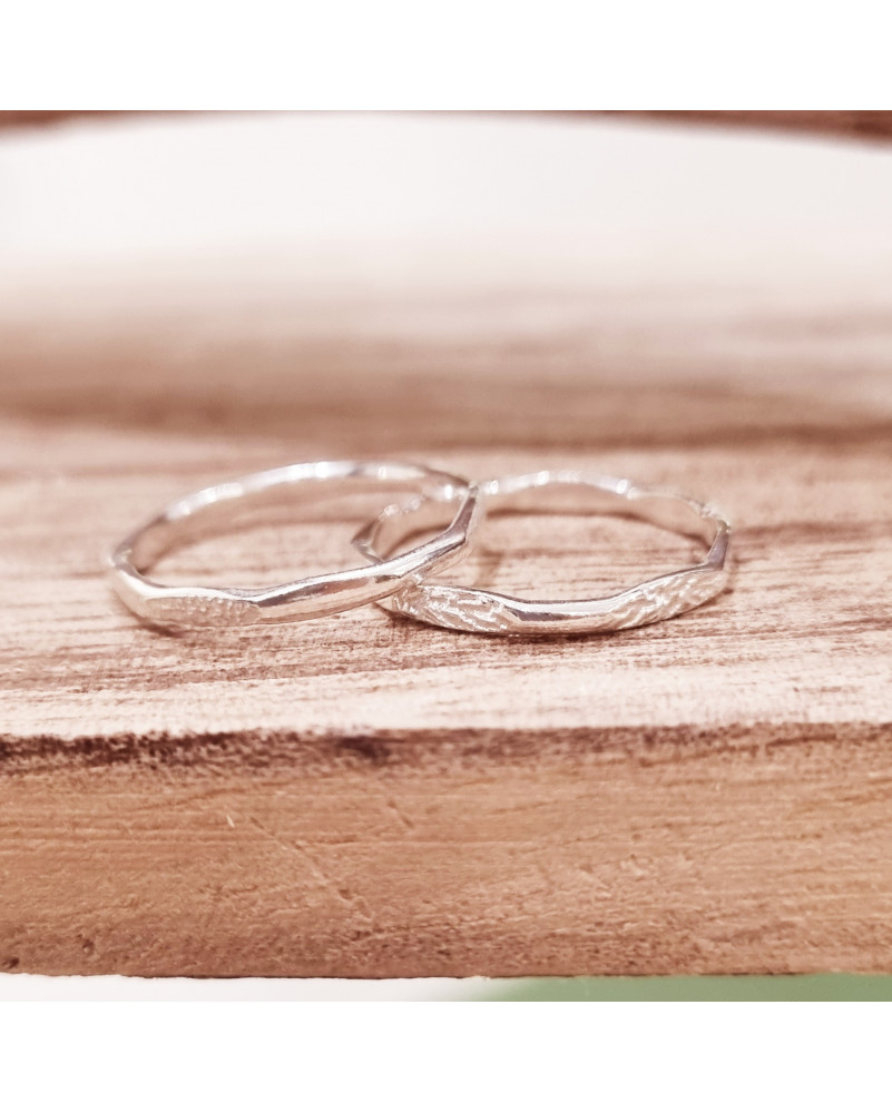Bague texturée
