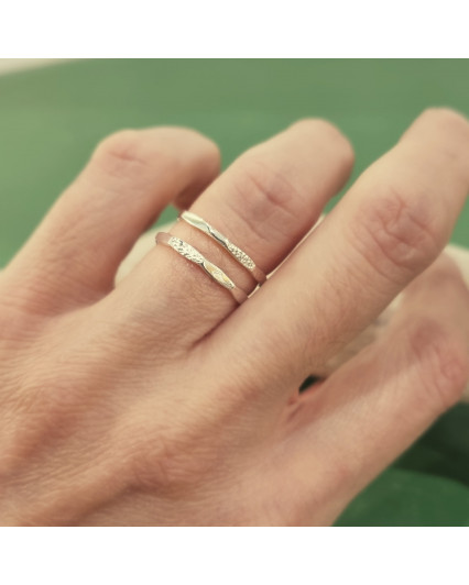 Bague texturée