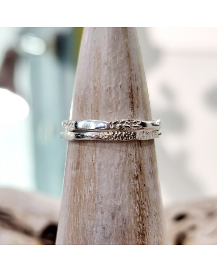 Bague texturée
