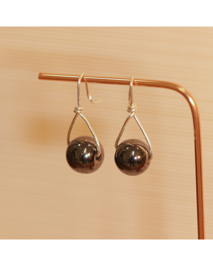 Boucles d'oreilles HEMATITE