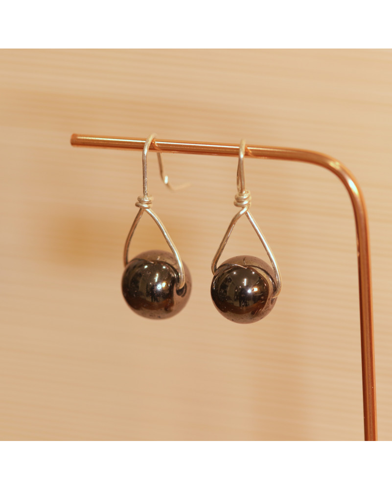 Boucles d'oreilles HEMATITE