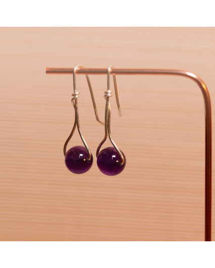 Boucles d'oreilles AMETHYSTE