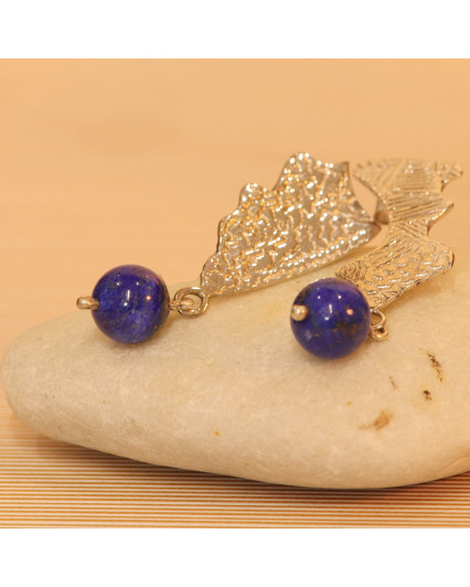 Boucles d'oreilles Asymétriques LAPIS LAZULI