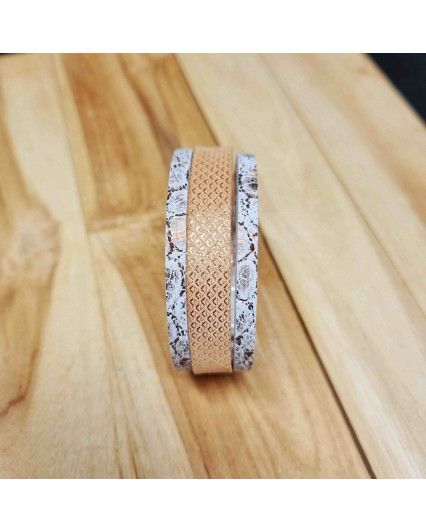 Bracelet Trois Rangs Nude