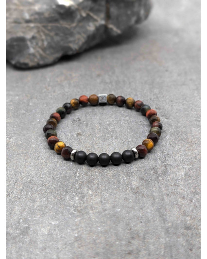 Bracelet Agate et Trois Oeil
