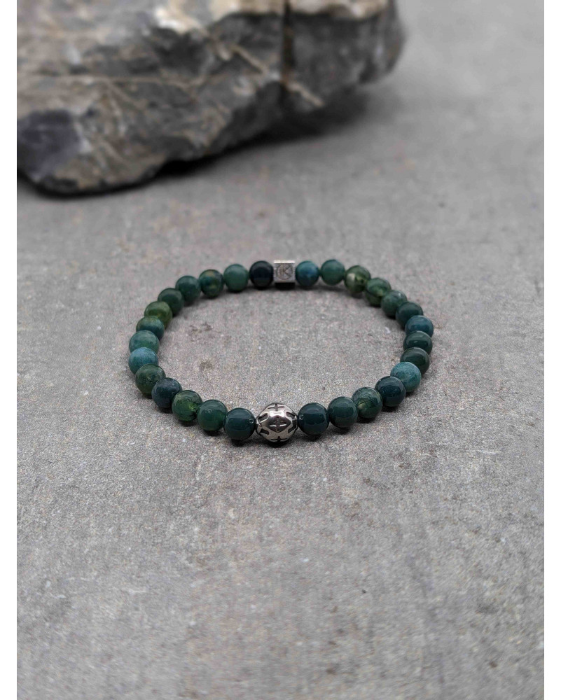 Bracelet Agate Mousse 6mm