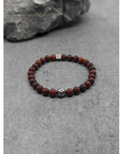 Bracelet Jaspe Rouge 6mm
