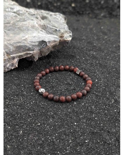 Bracelet Jaspe Rouge 6mm