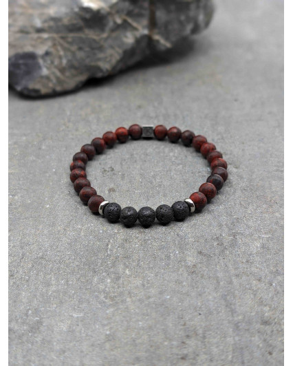 Bracelet Jaspe Rouge et...