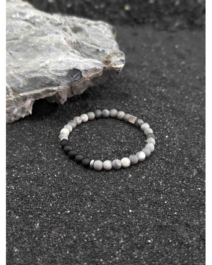 Bracelet Agate Noire et...