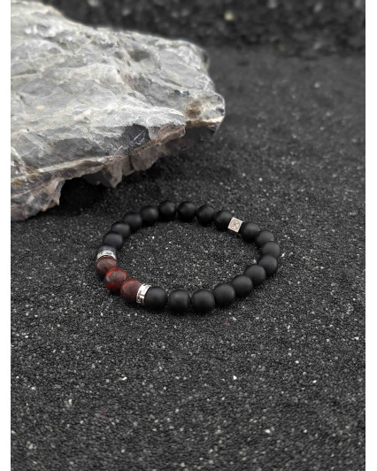 Bracelet Jaspe Rouge et...