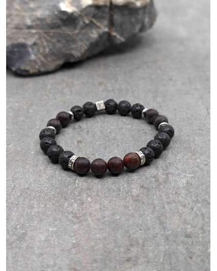 Bracelet Jaspe Rouge et...