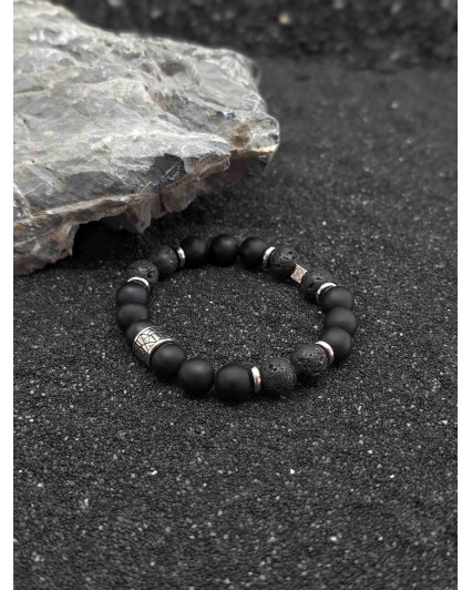Bracelet Pierre de Lave 10mm