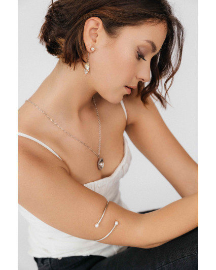 Sautoir Perle & Coupole en argent 925/00