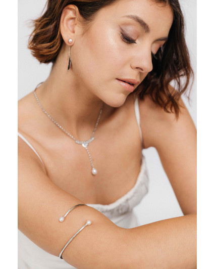 Bracelet Ouvert PERLE DE CULTURE en argent 950/00