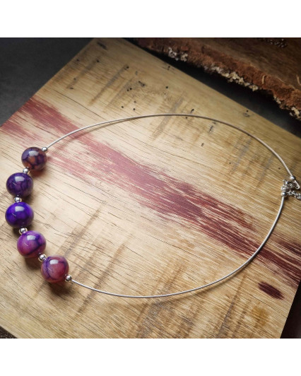 Collier Agate Veine de Dragon